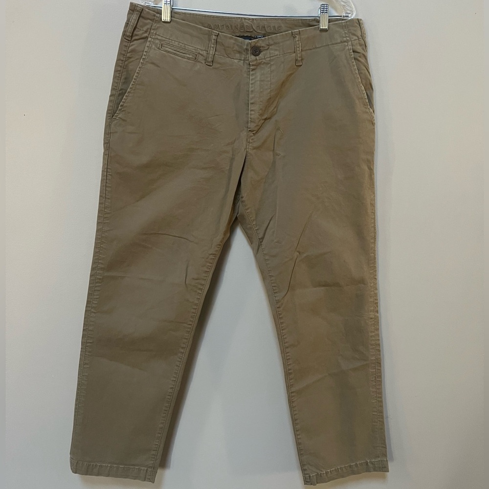 American Eagle Mens Flex Original Straight Khaki Pants Size 36 X 30